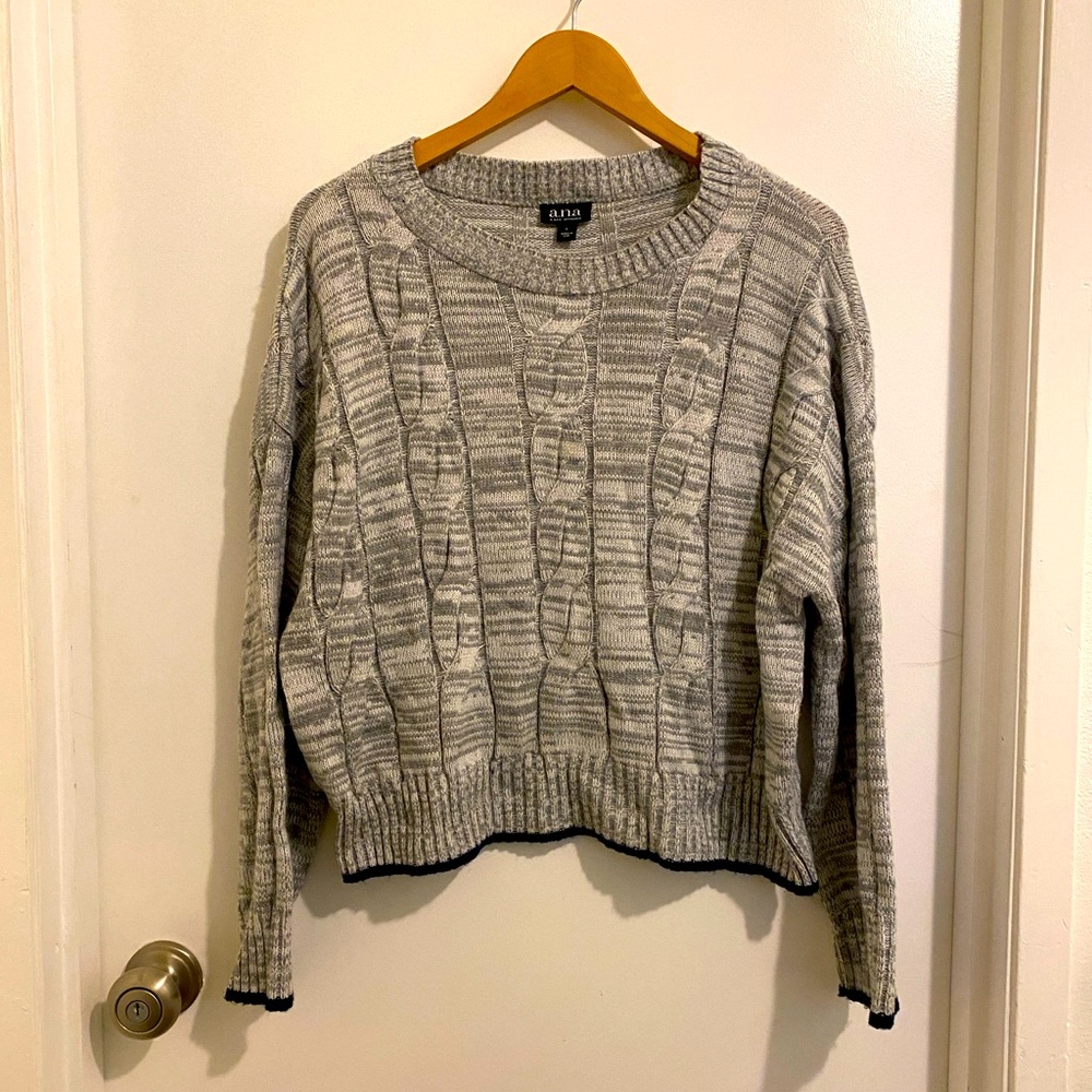 Grey knit sweater